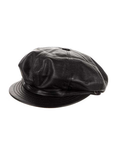 Burberry London Leather Newsboy Cap 